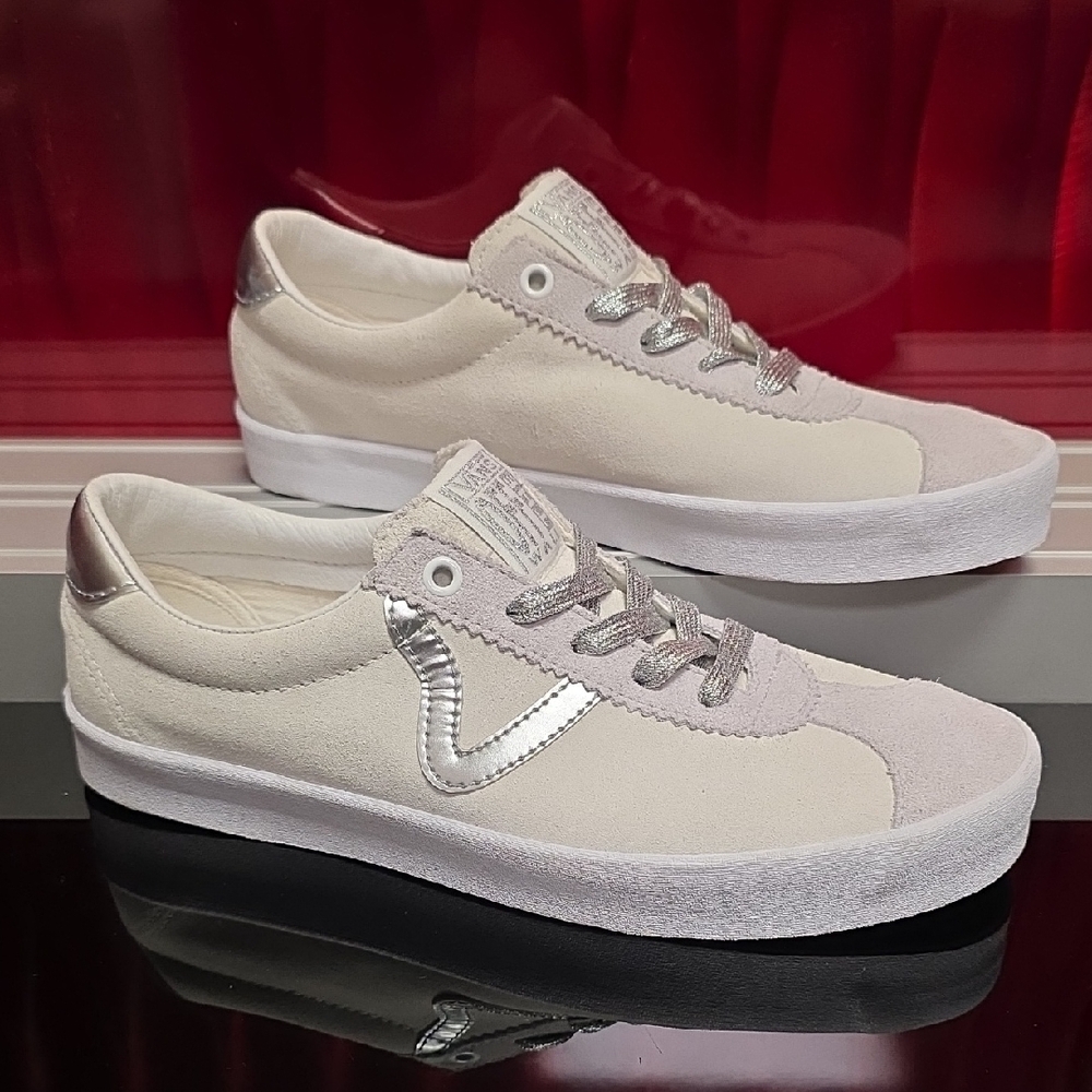 Vans Sport Low High Shine Gray Blanc De Blanc Men’s 8.5 Women’s 10 New